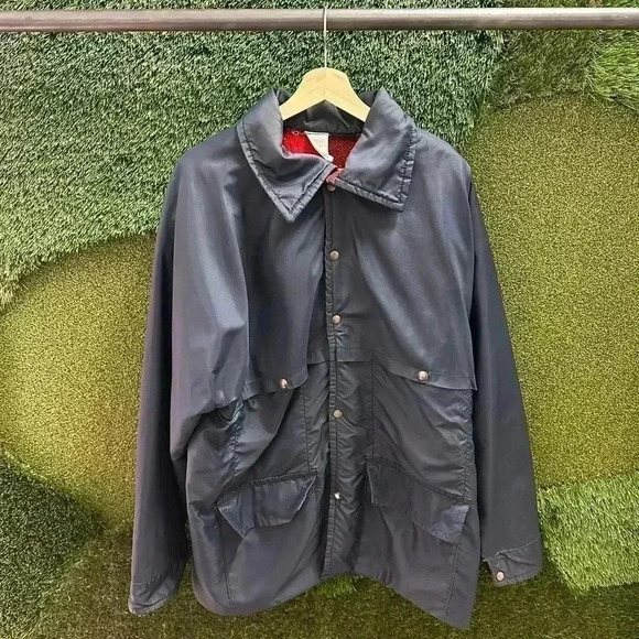 Vintage 1980s Admiral  Flannel Lined Rain Jacket Large - Picture 1 of 5